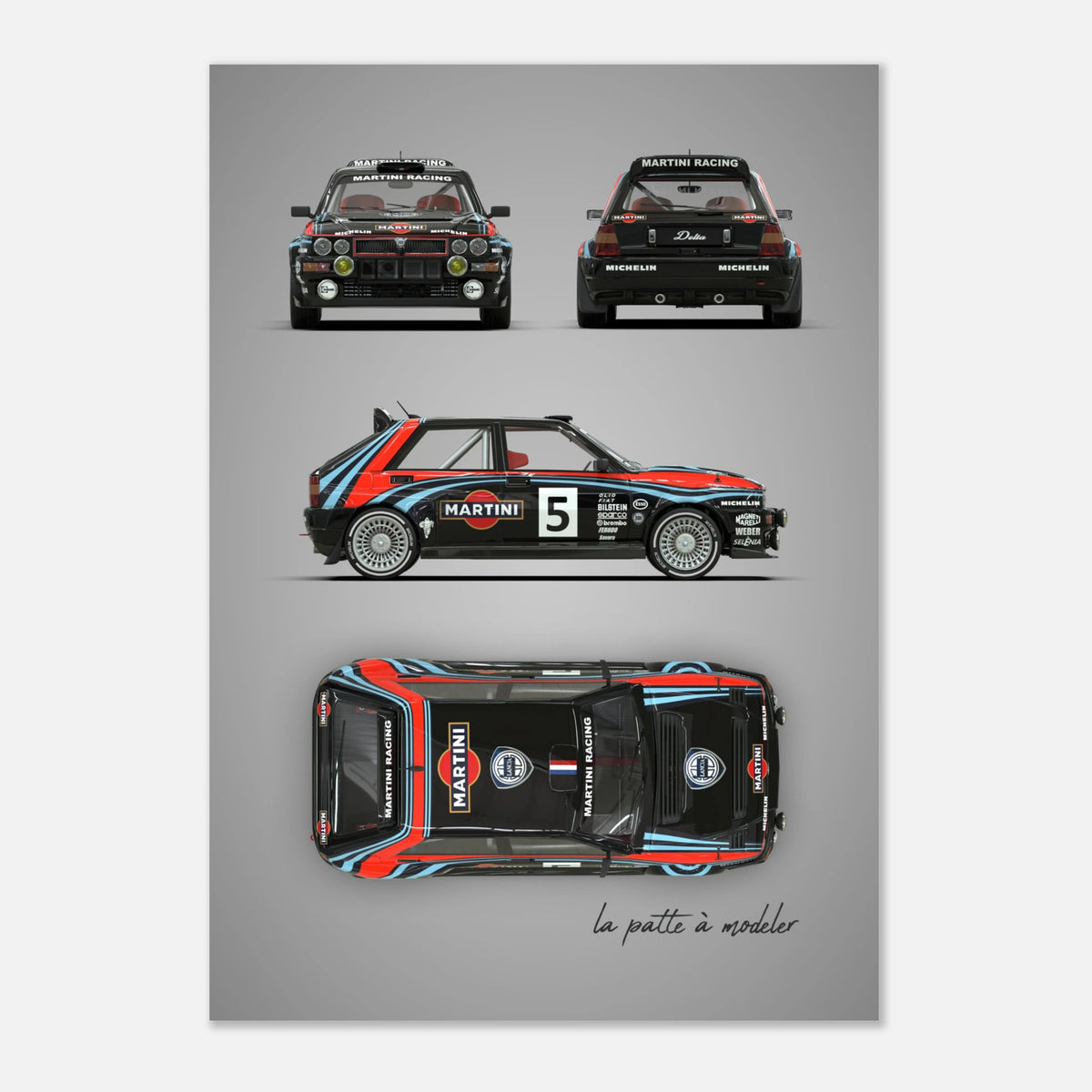 Italian Rally Icon Aluminum Print - Group A Motorsport Art