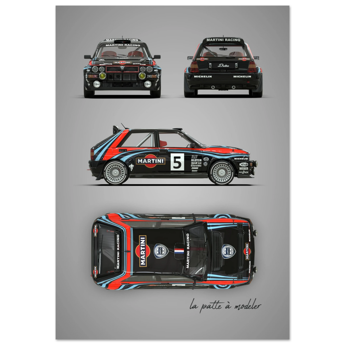 Italian Rally Icon Aluminum Print - Group A Motorsport Art