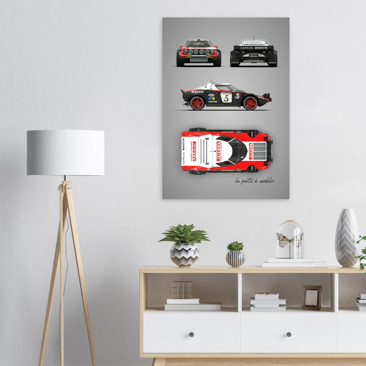 Italian Rally Car Aluminum Print - Classic Motorsport Heritage Art