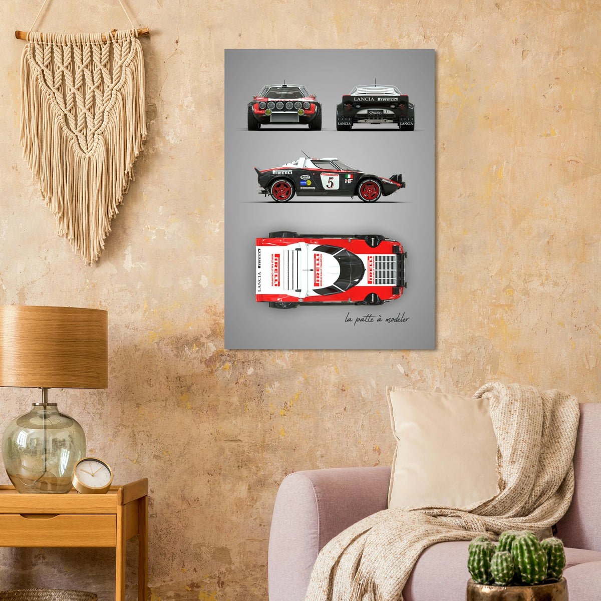Italian Rally Car Aluminum Print - Classic Motorsport Heritage Art