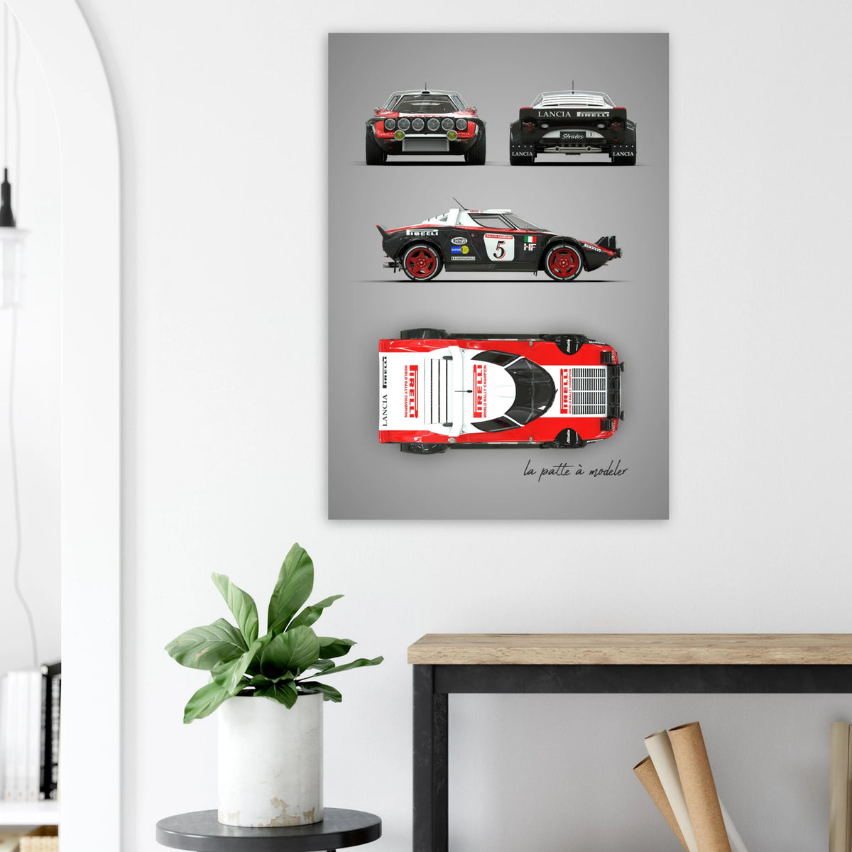 Italian Rally Car Aluminum Print - Classic Motorsport Heritage Art