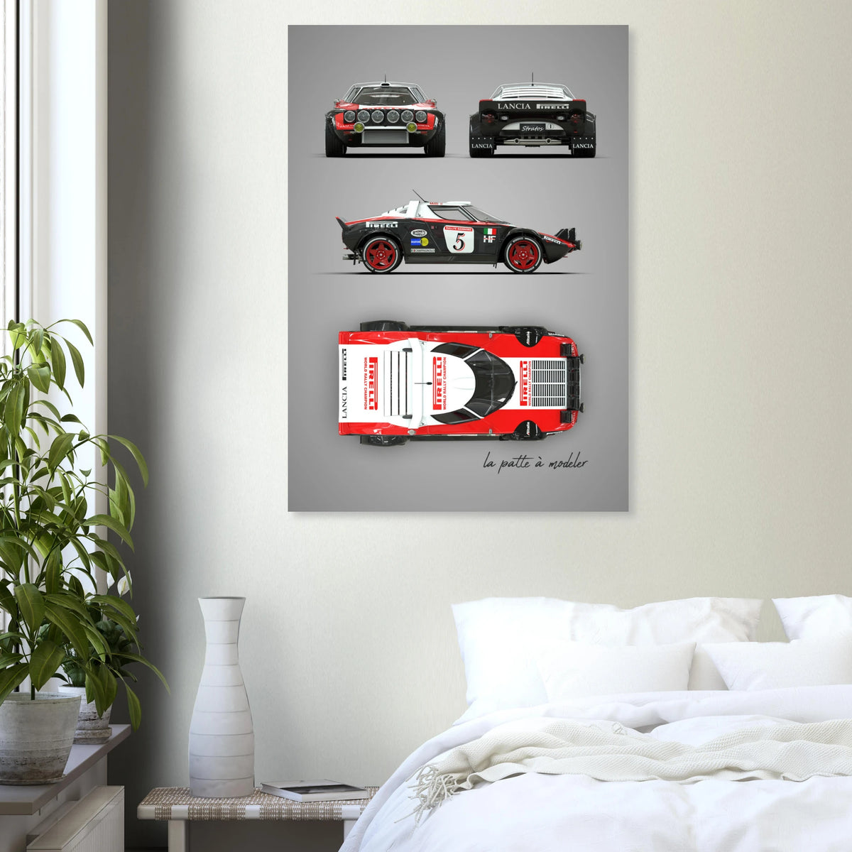 Italian Rally Car Aluminum Print - Classic Motorsport Heritage Art