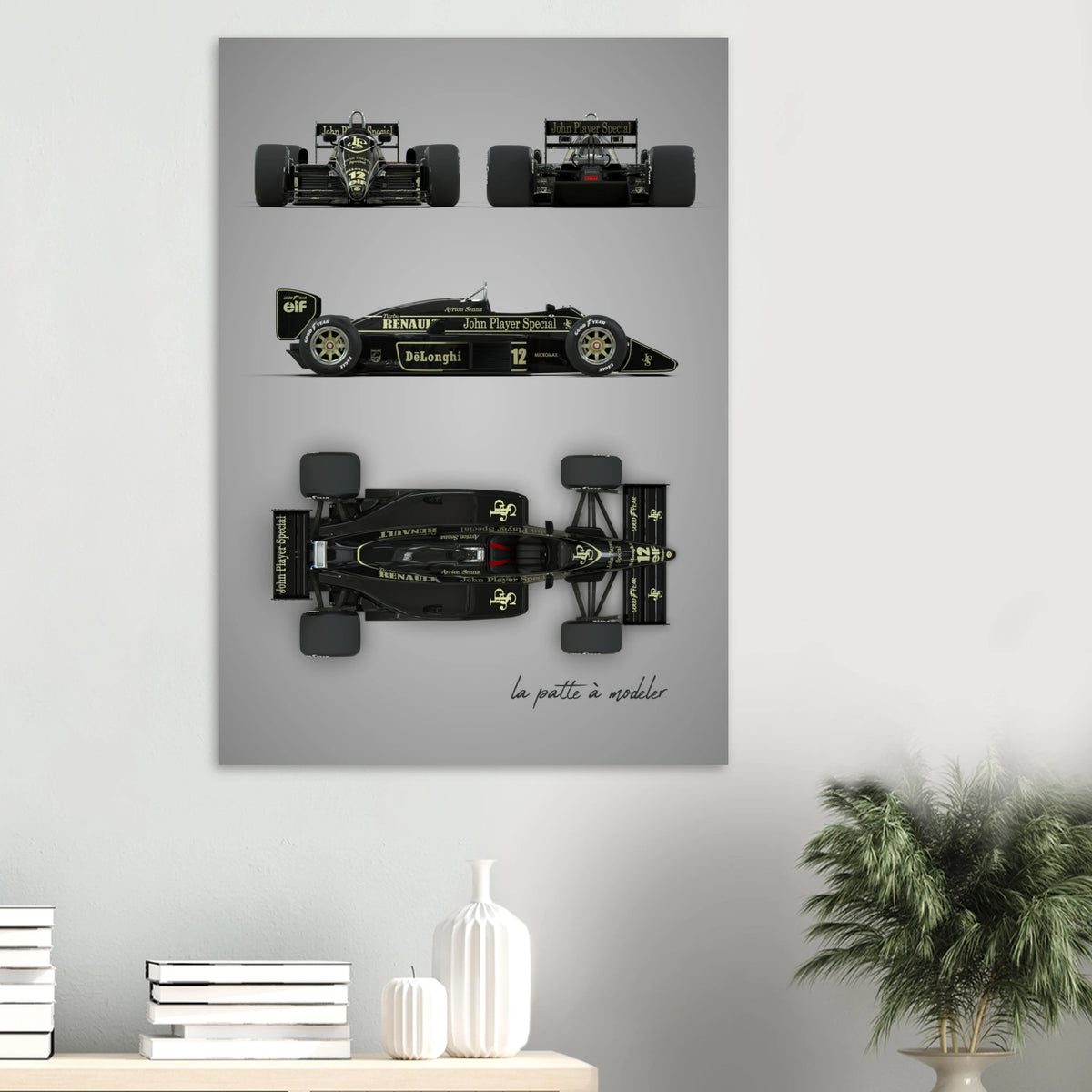 British Racing Car Aluminum Print - Motorsport Heritage Art