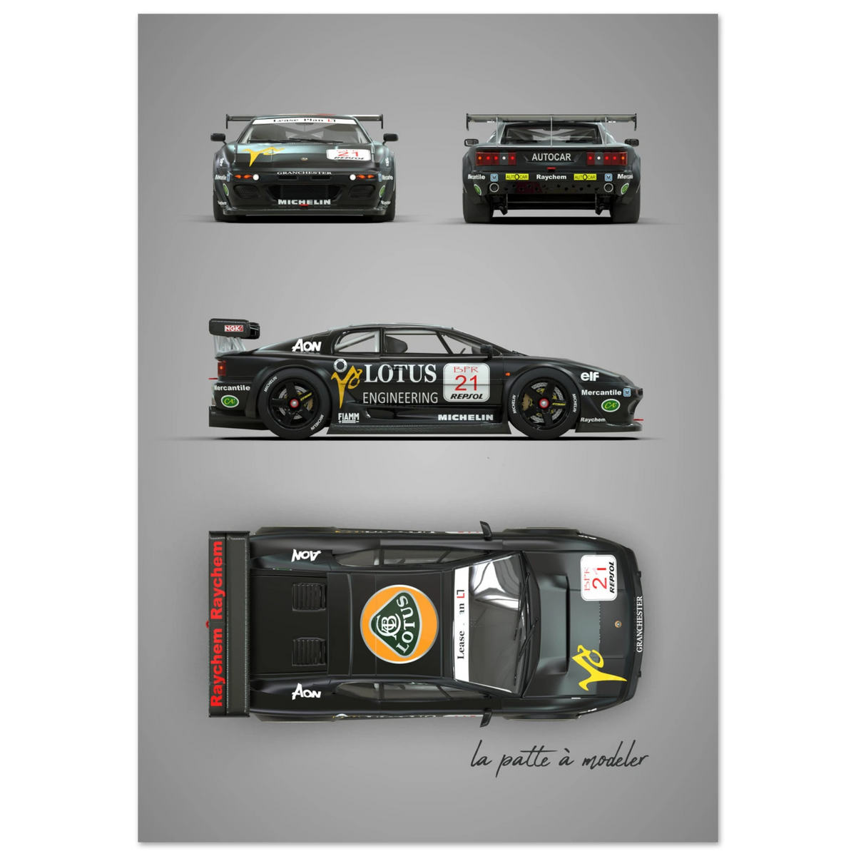 British Sports Car Aluminum Print - Racing Legend Art