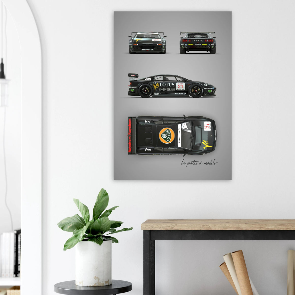 British Sports Car Aluminum Print - Racing Legend Art