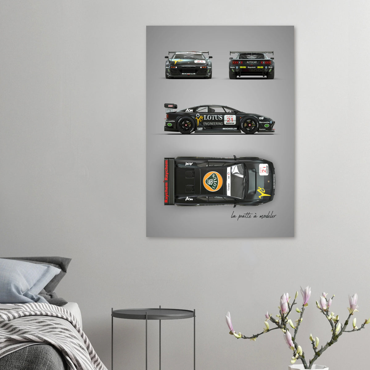 British Sports Car Aluminum Print - Racing Legend Art