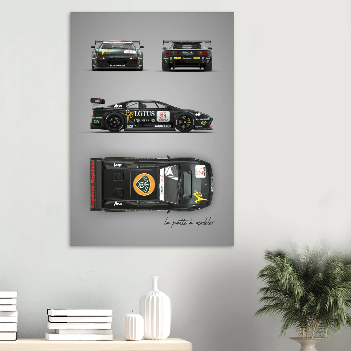 British Sports Car Aluminum Print - Racing Legend Art