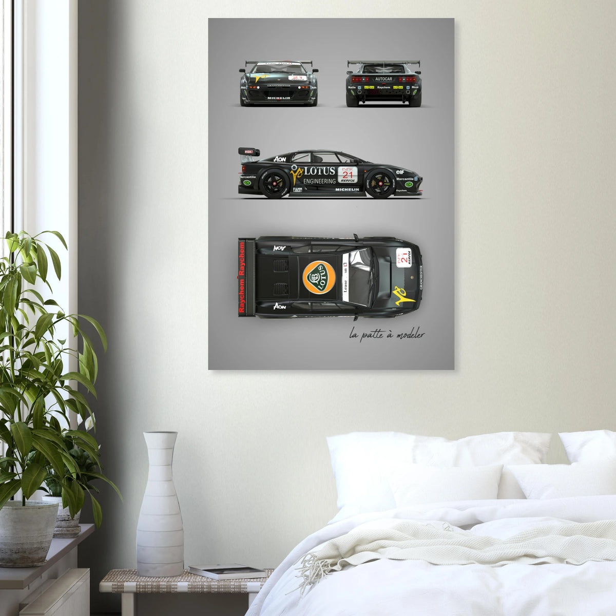 British Sports Car Aluminum Print - Racing Legend Art