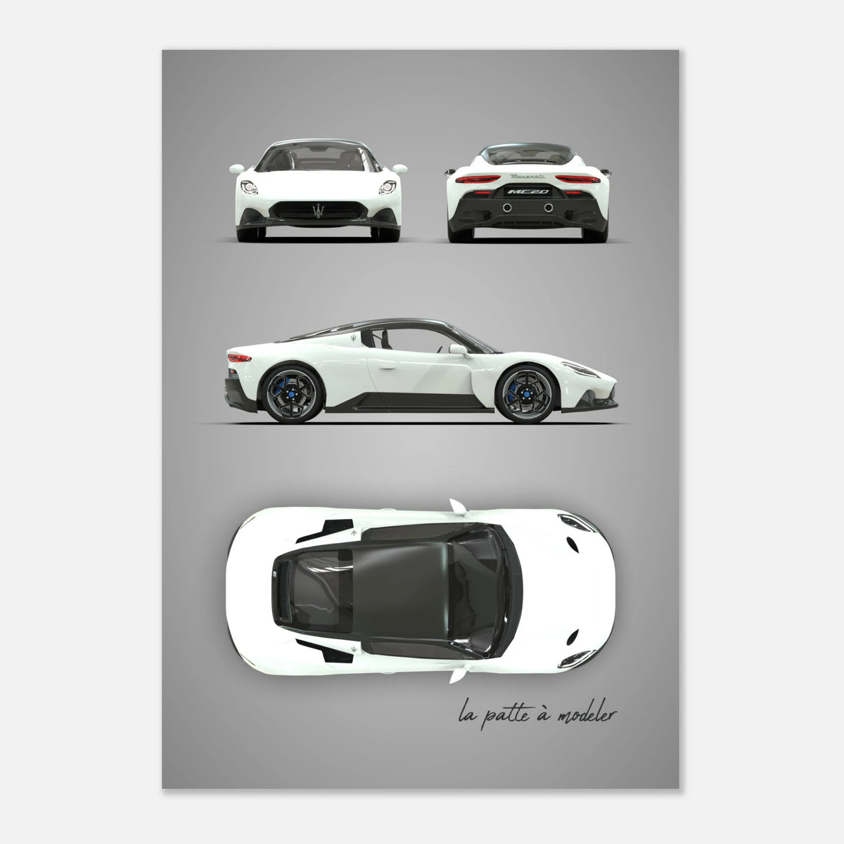 Italian Sports Car Aluminum Print - Classic Racing Art