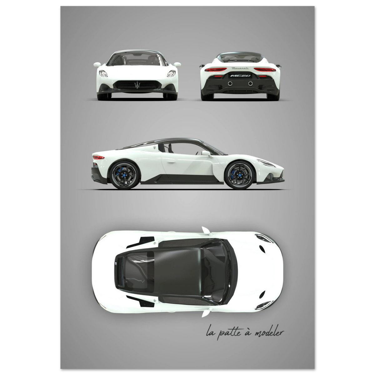 Italian Sports Car Aluminum Print - Classic Racing Art