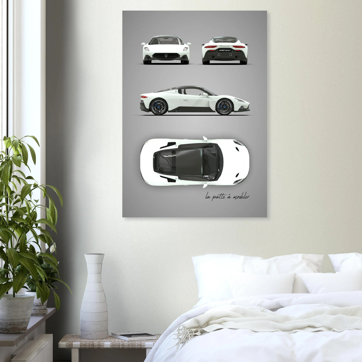 Italian Sports Car Aluminum Print - Classic Racing Art