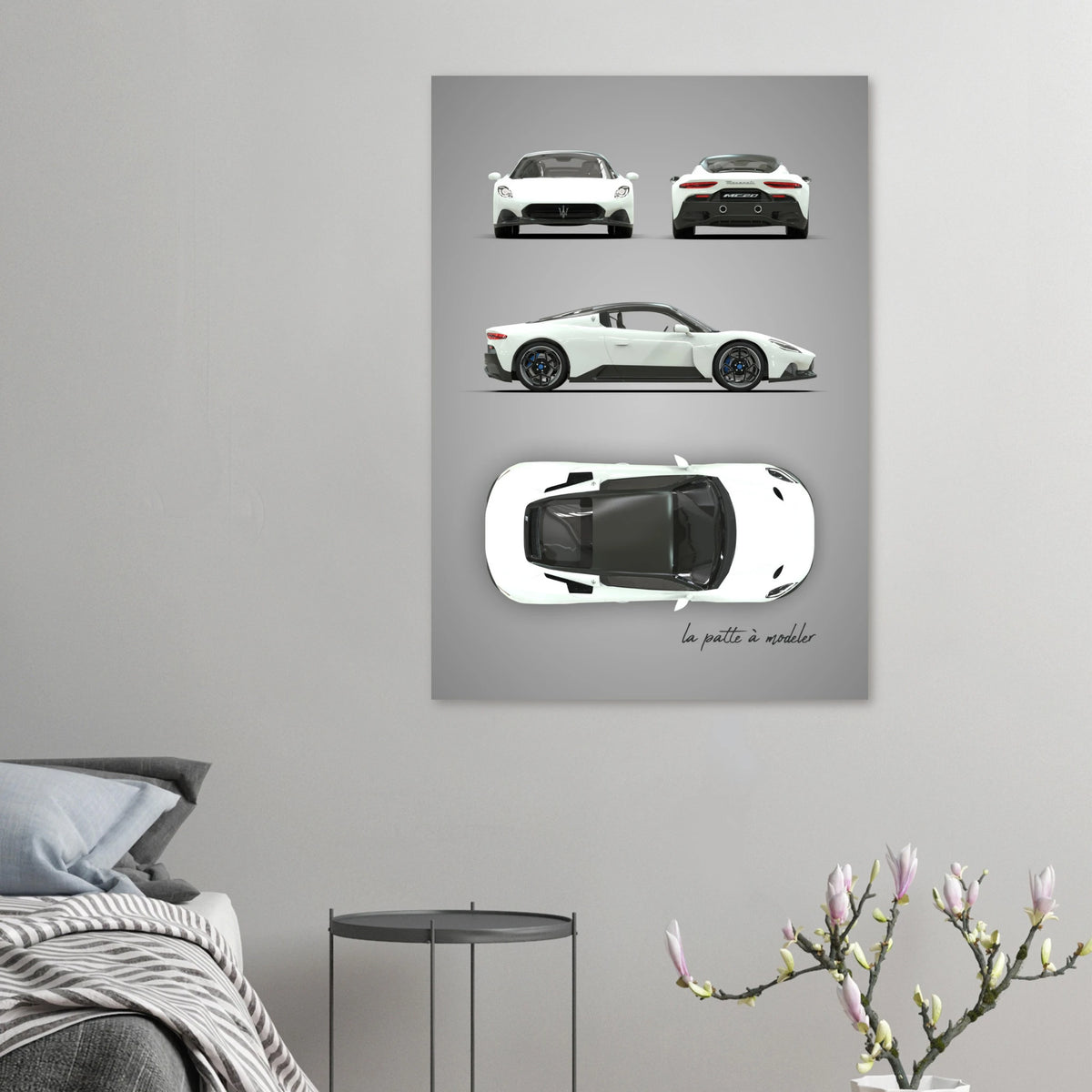 Italian Sports Car Aluminum Print - Classic Racing Art