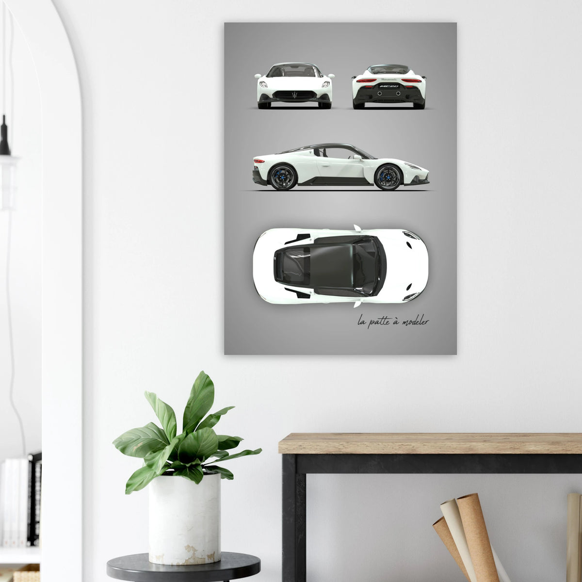 Italian Sports Car Aluminum Print - Classic Racing Art