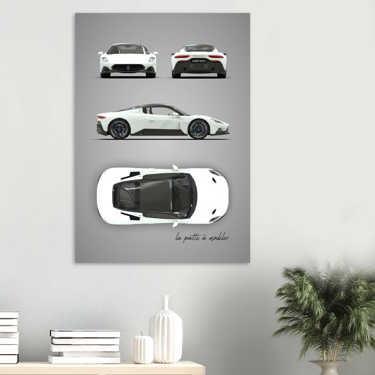 Italian Sports Car Aluminum Print - Classic Racing Art