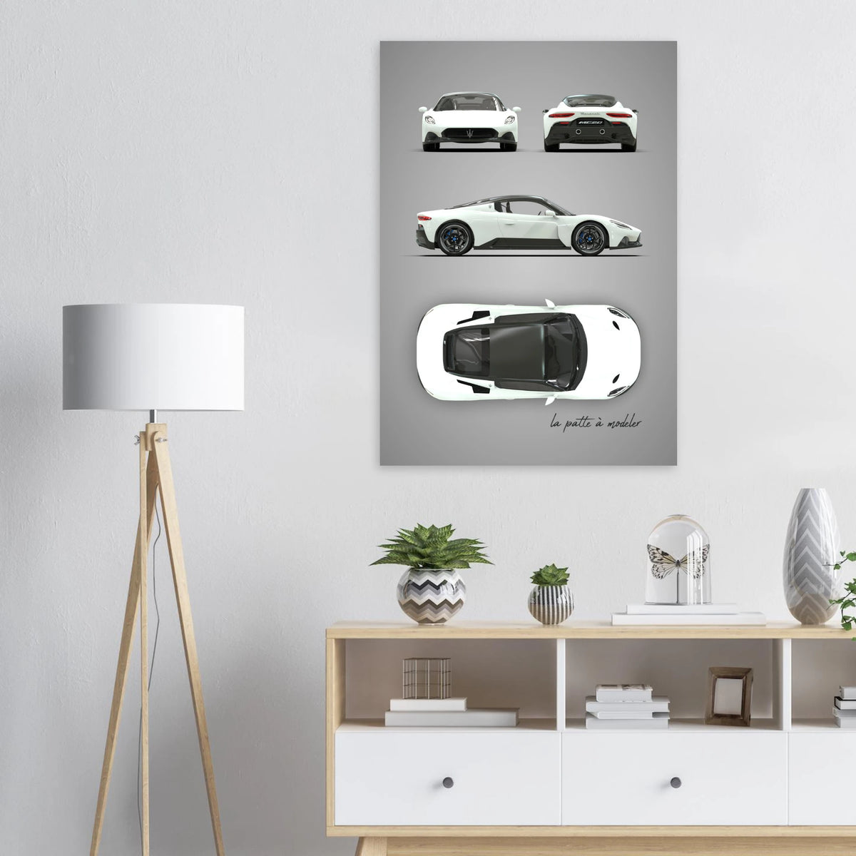 Italian Sports Car Aluminum Print - Classic Racing Art