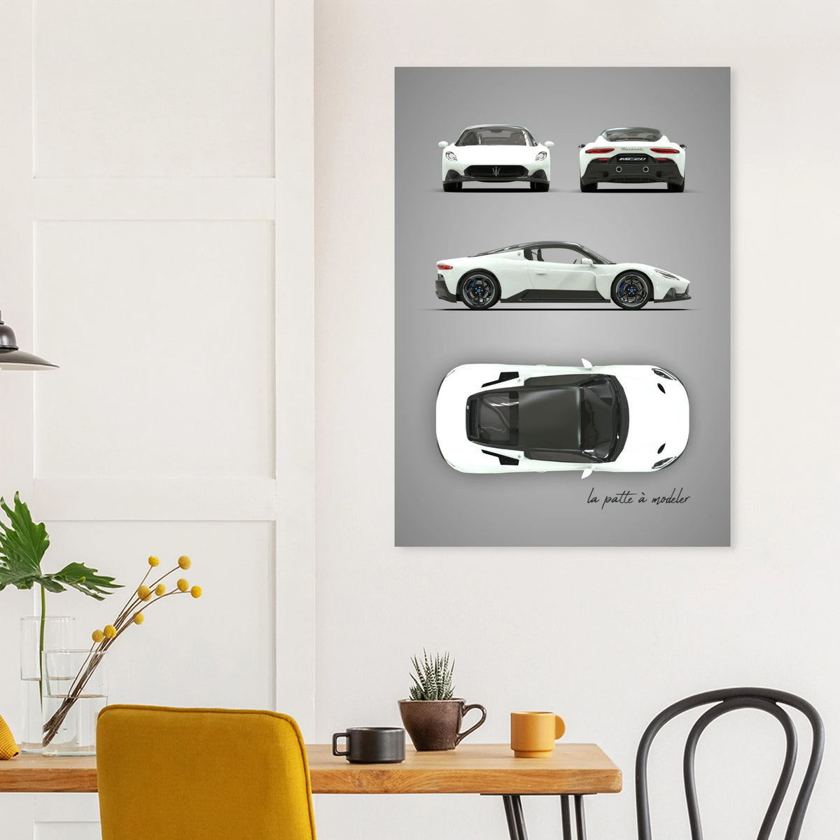Italian Sports Car Aluminum Print - Classic Racing Art