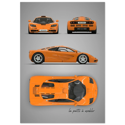 British Supercar Aluminum Print - Performance Icon Art