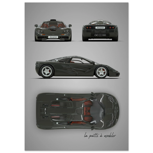 British Supercar Aluminum Print - Engineering Excellence Art