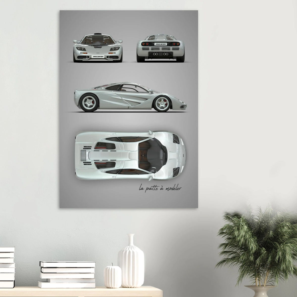 British Supercar Aluminum Print - Speed Legend Art