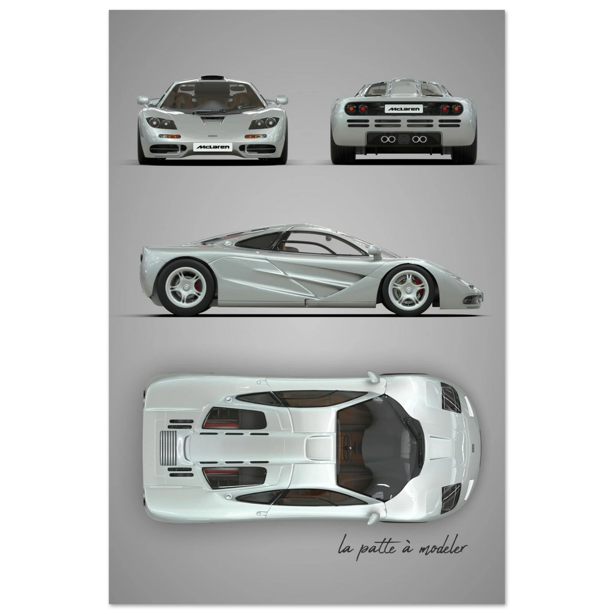 British Supercar Aluminum Print - Speed Legend Art