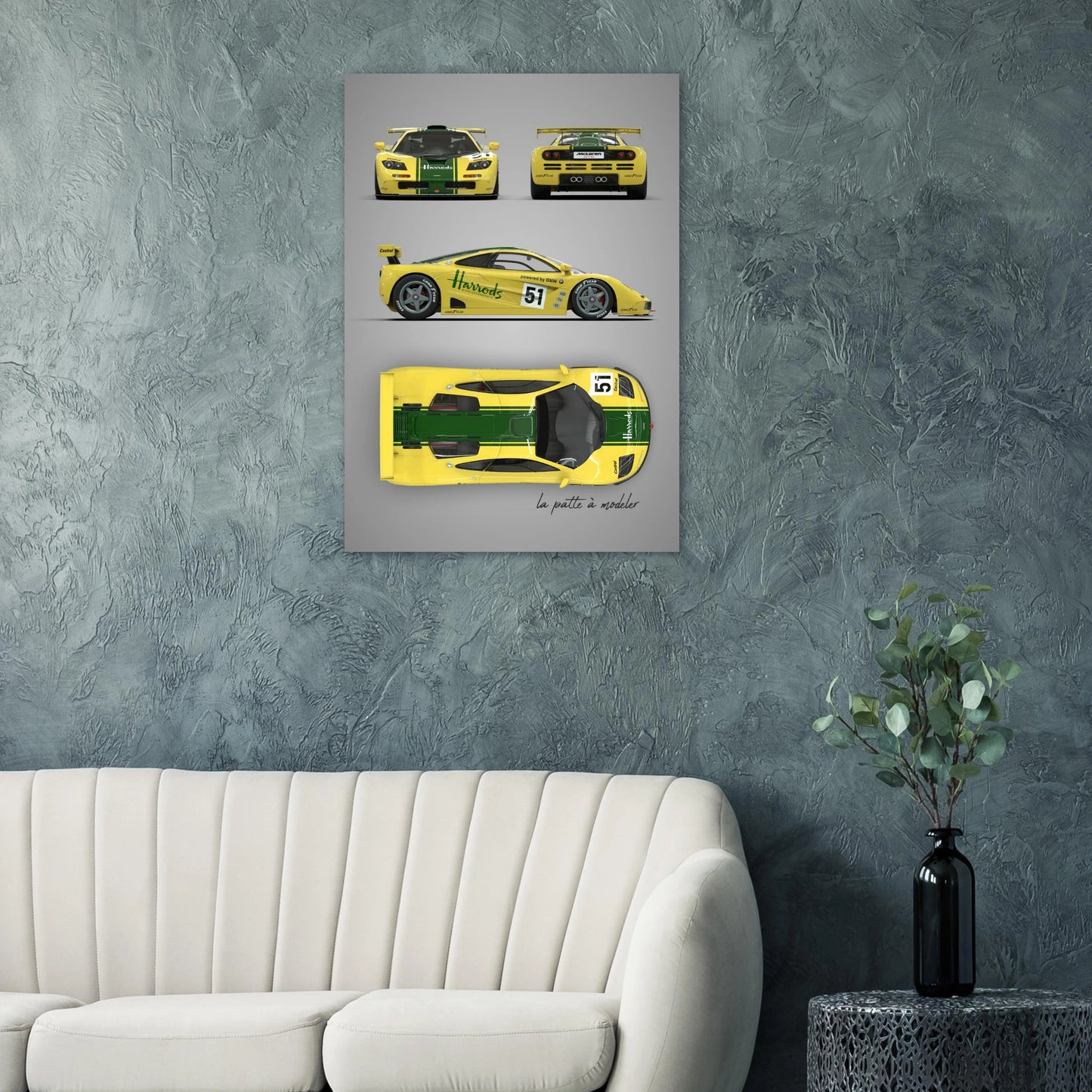 British Supercar Aluminum Print - Racing Heritage Art