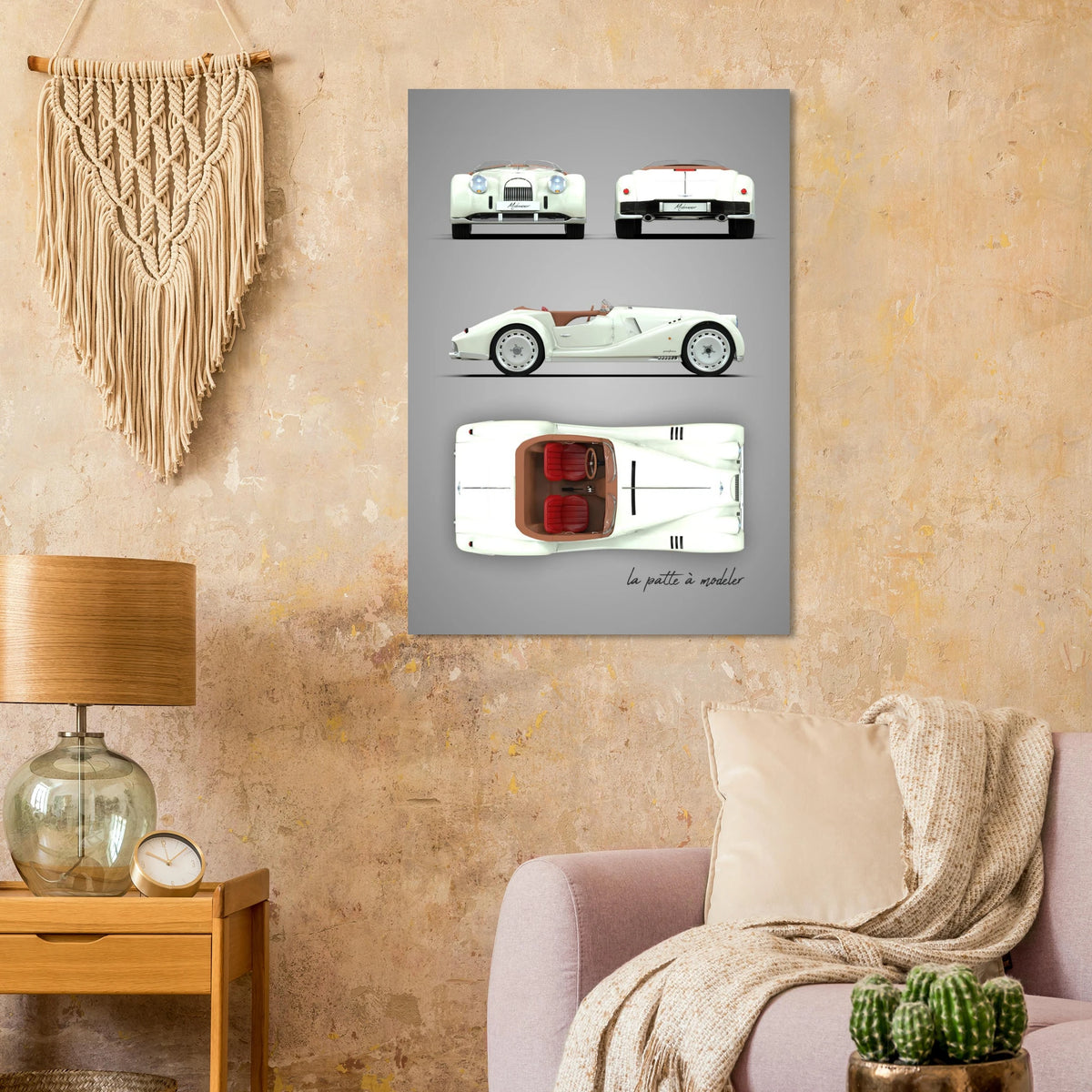 British Sports Car Aluminum Print - Classic Roadster Art