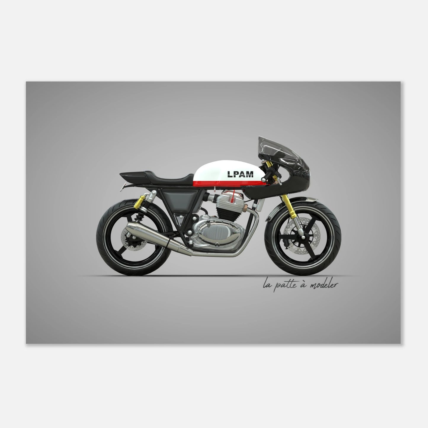 Classic Motorcycle Aluminum Print - Vintage Bike Art