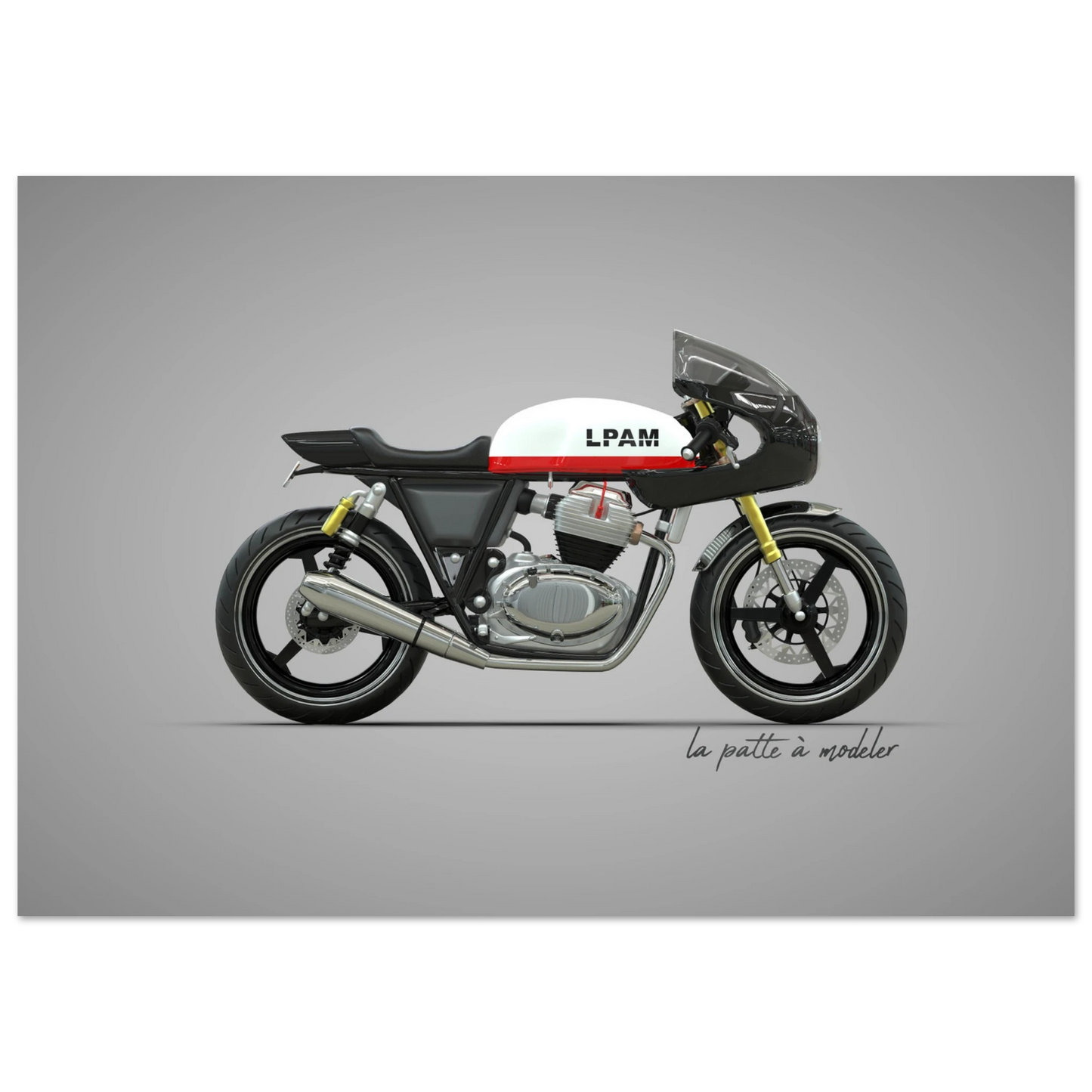 Classic Motorcycle Aluminum Print - Vintage Bike Art