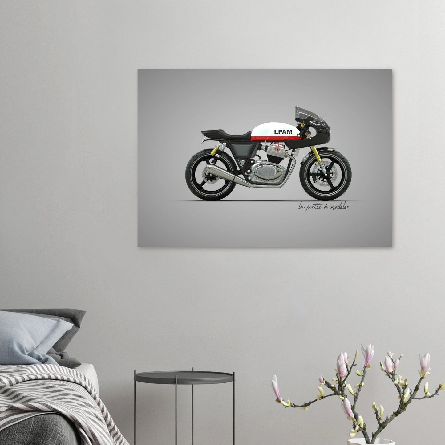 Classic Motorcycle Aluminum Print - Vintage Bike Art