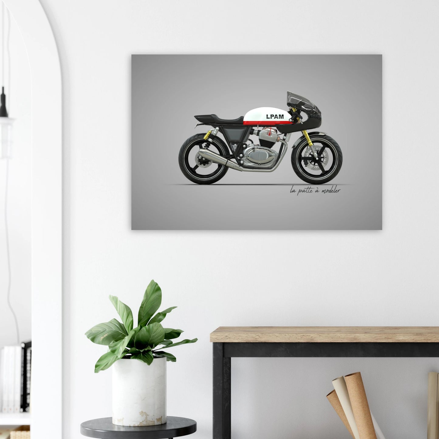 Classic Motorcycle Aluminum Print - Vintage Bike Art