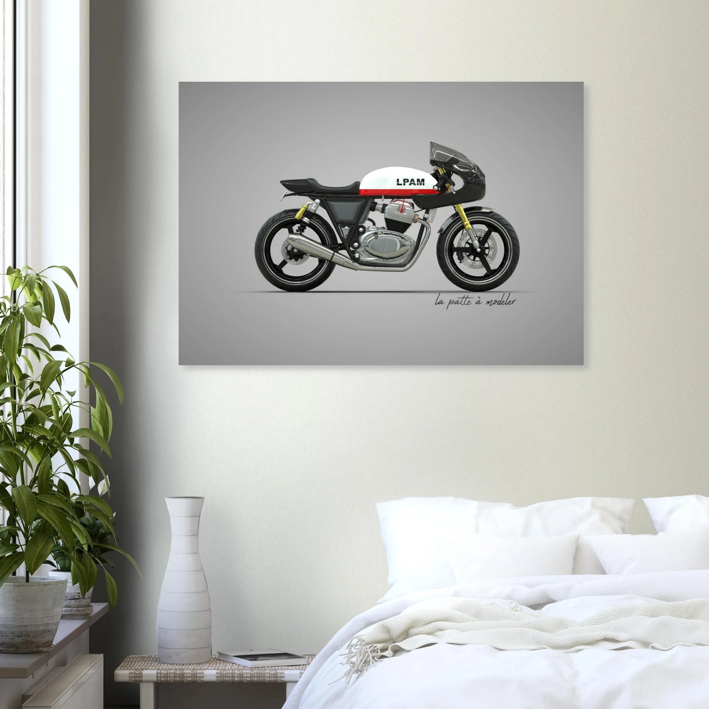 Classic Motorcycle Aluminum Print - Vintage Bike Art
