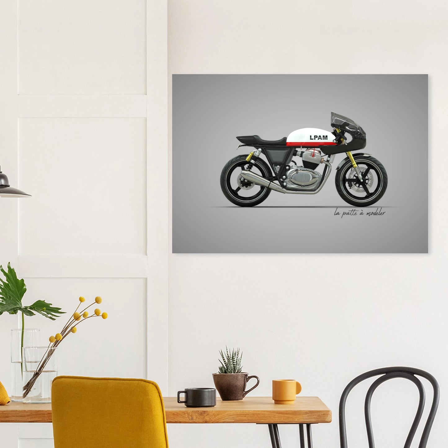 Classic Motorcycle Aluminum Print - Vintage Bike Art