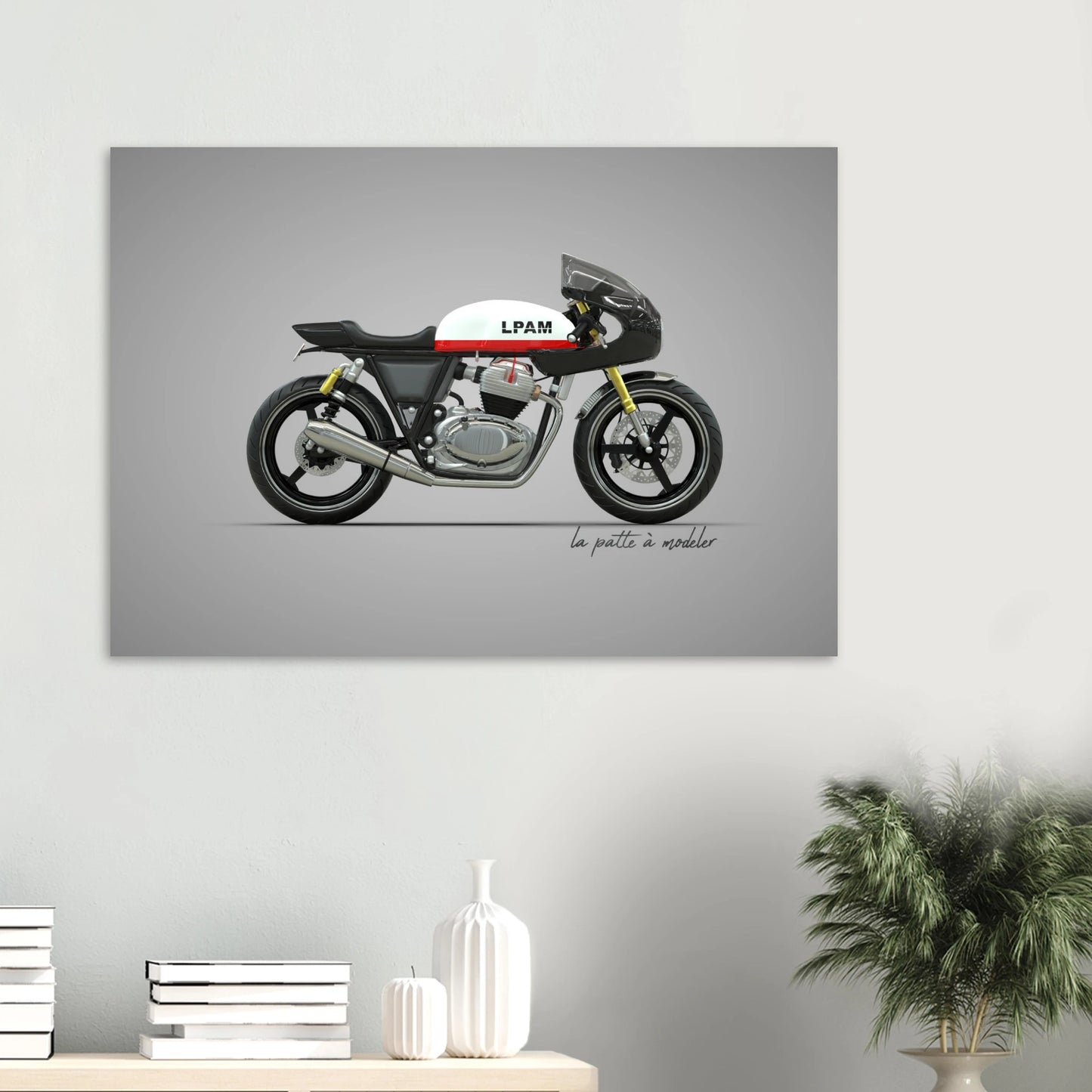 Classic Motorcycle Aluminum Print - Vintage Bike Art