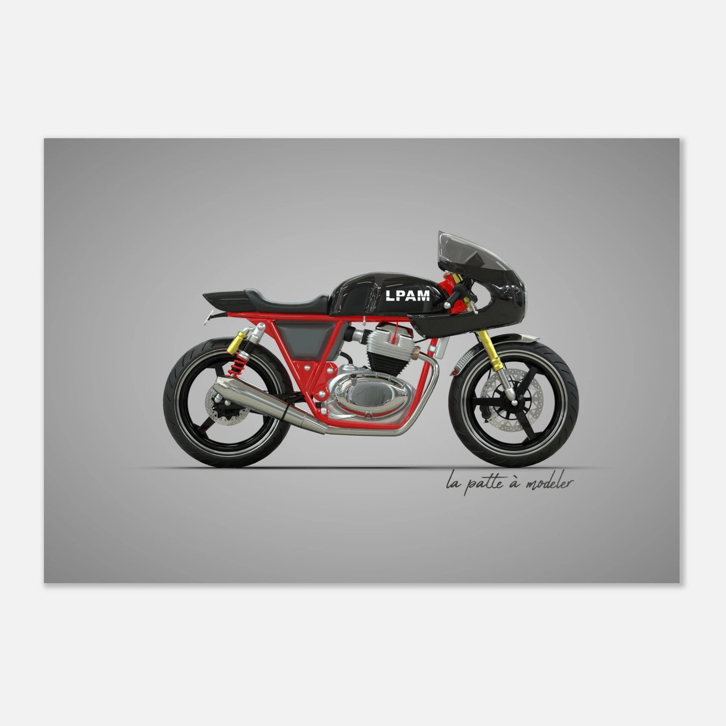 Vintage Motorcycle Aluminum Print - Classic Bike Heritage Art