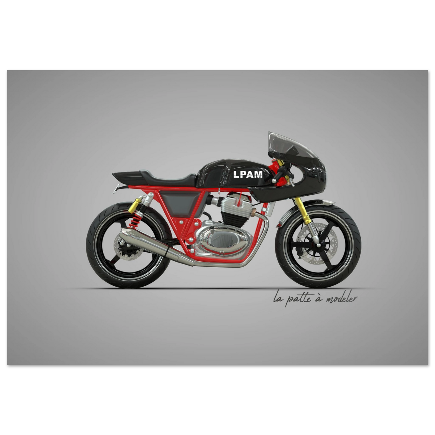 Vintage Motorcycle Aluminum Print - Classic Bike Heritage Art