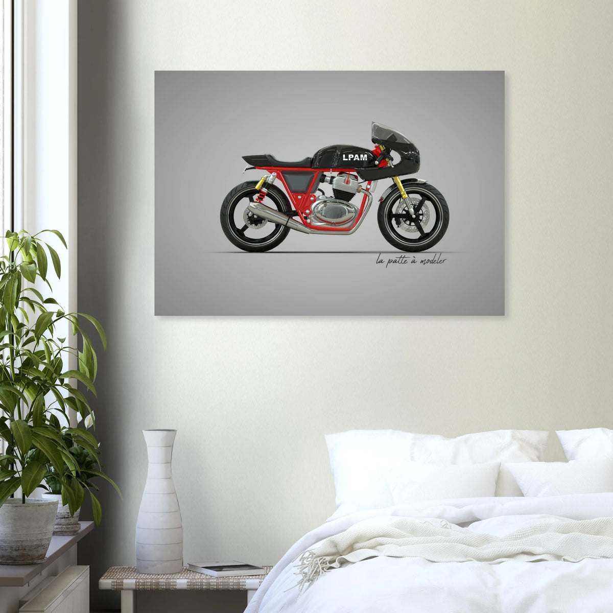 Vintage Motorcycle Aluminum Print - Classic Bike Heritage Art