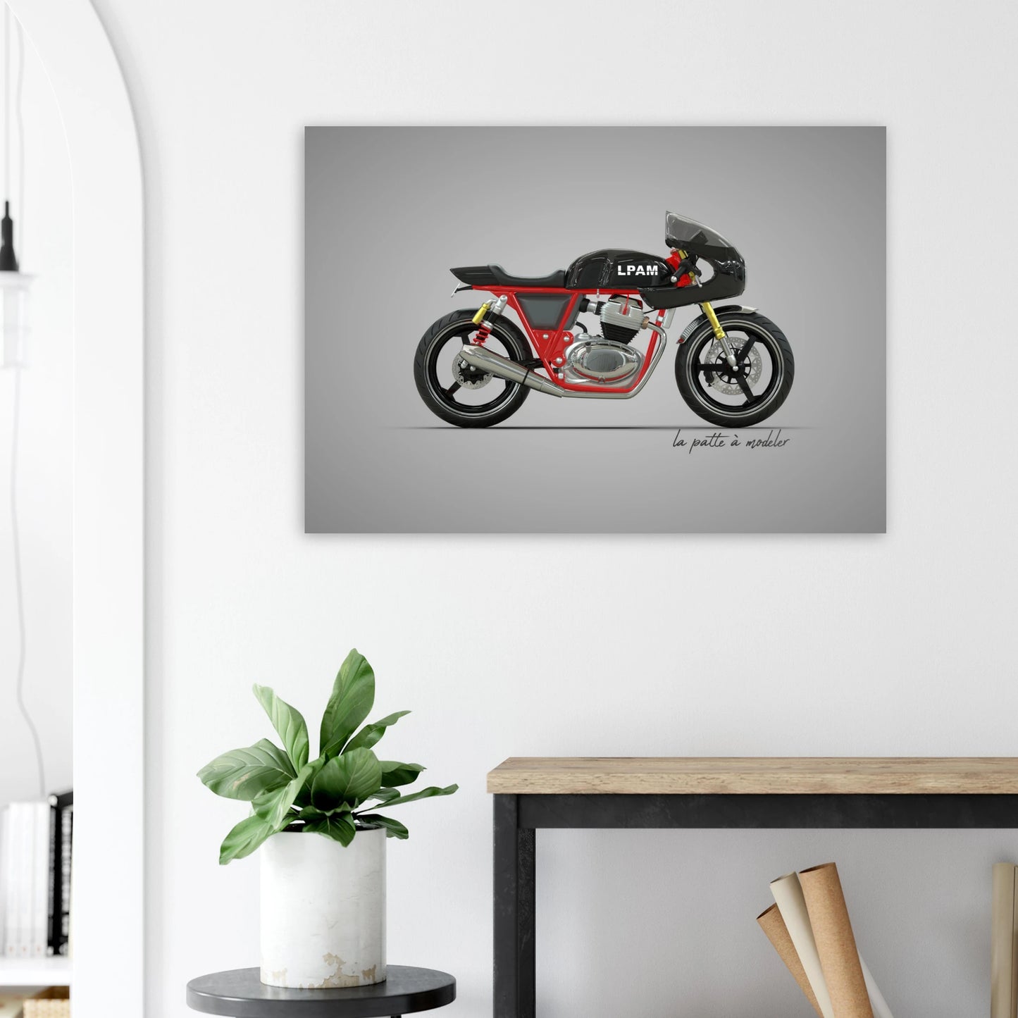 Vintage Motorcycle Aluminum Print - Classic Bike Heritage Art