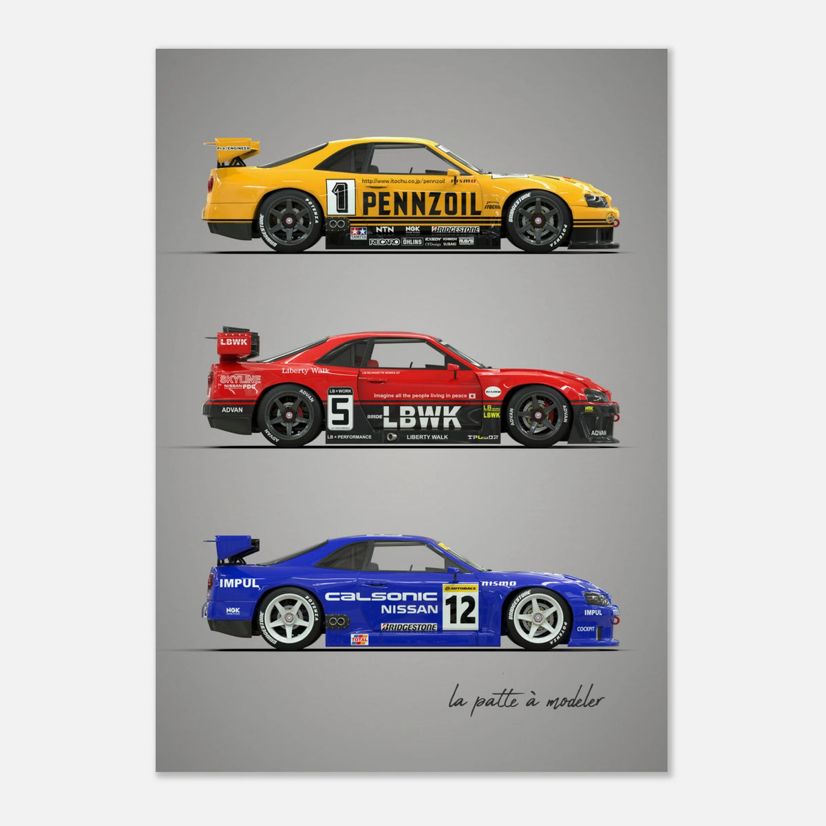 Japanese Sports Car Poster - JDM Performance Art Print