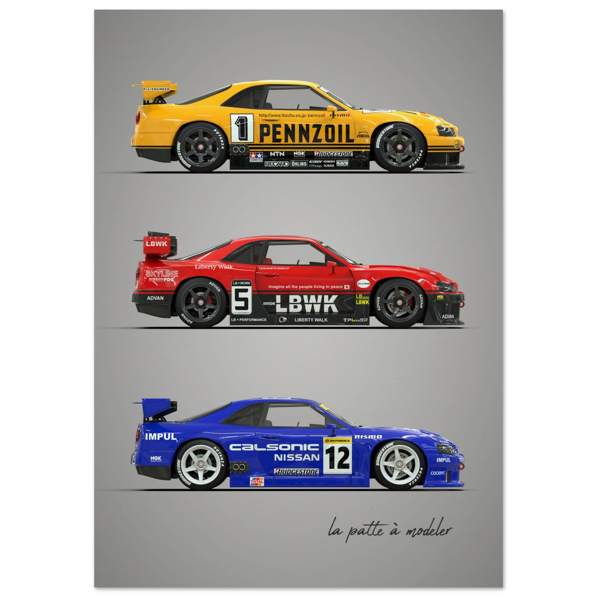 Japanese Sports Car Poster - JDM Performance Art Print