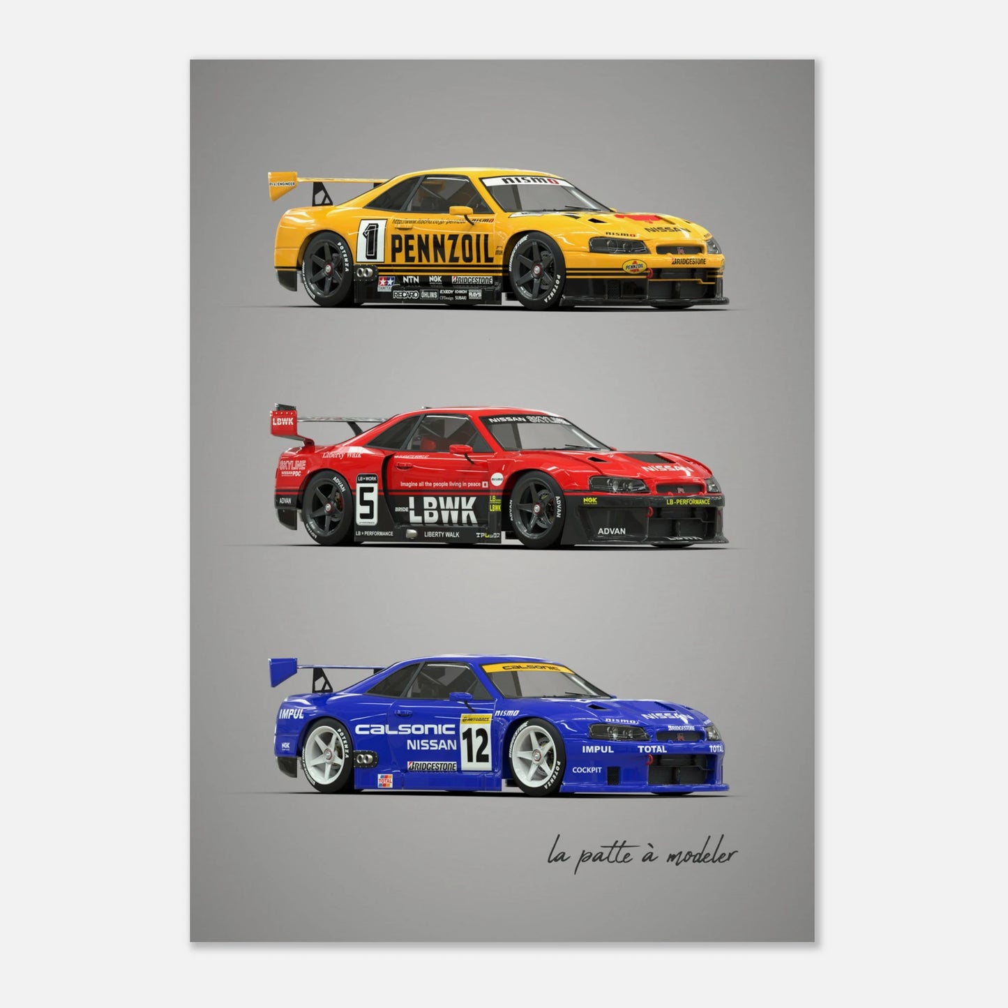 Japanese Performance Car Poster - JDM Racing Art Print