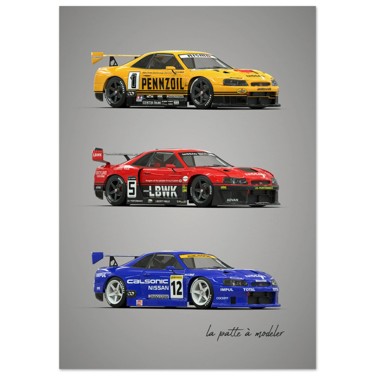 Japanese Performance Car Poster - JDM Racing Art Print