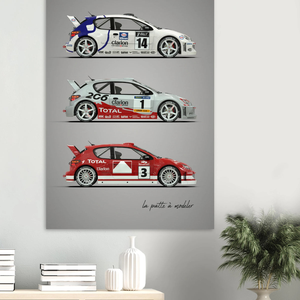 French Rally Car Poster - Modern Motorsport Art Print