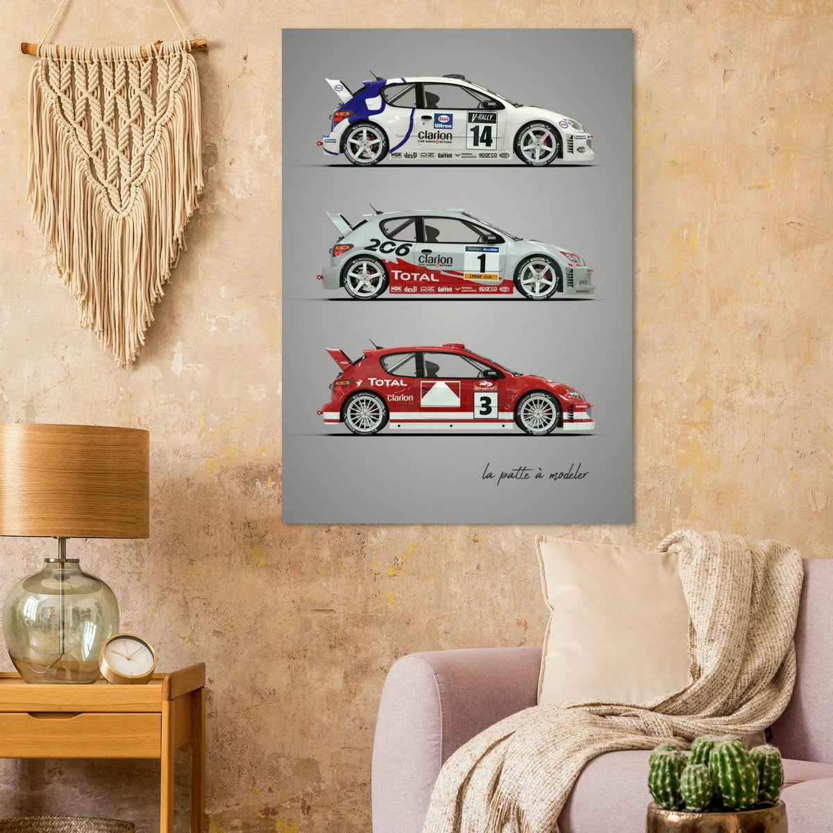 French Rally Car Poster - Modern Motorsport Art Print