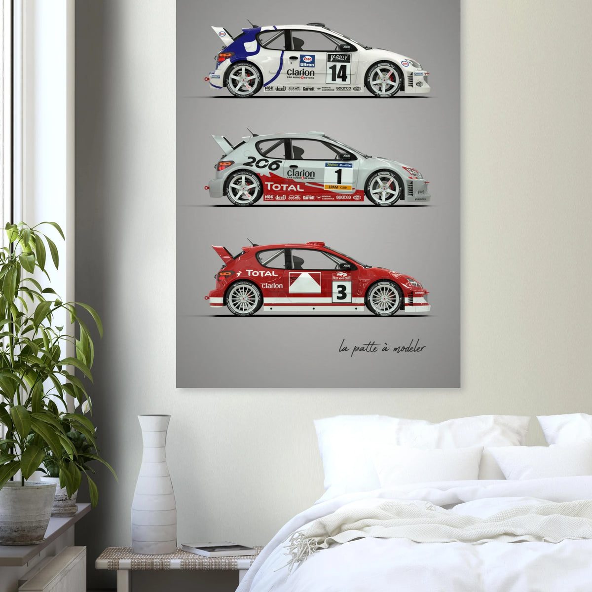 French Rally Car Poster - Modern Motorsport Art Print