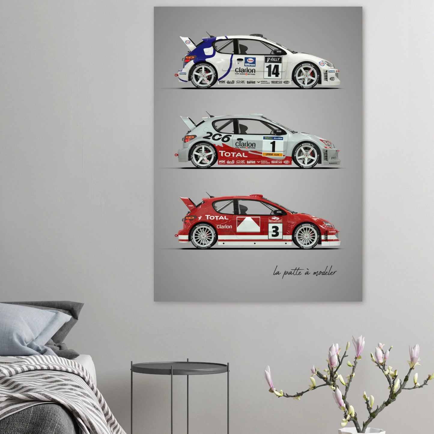 French Rally Car Poster - Modern Motorsport Art Print