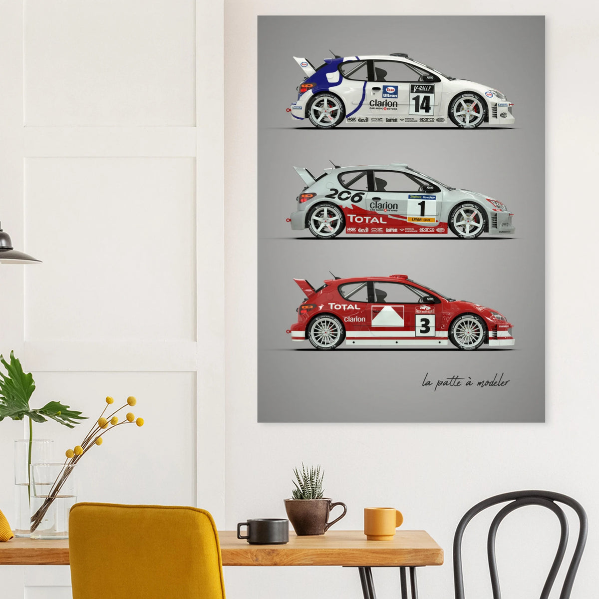 French Rally Car Poster - Modern Motorsport Art Print