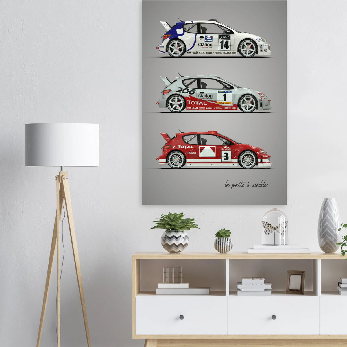 French Rally Car Poster - Modern Motorsport Art Print