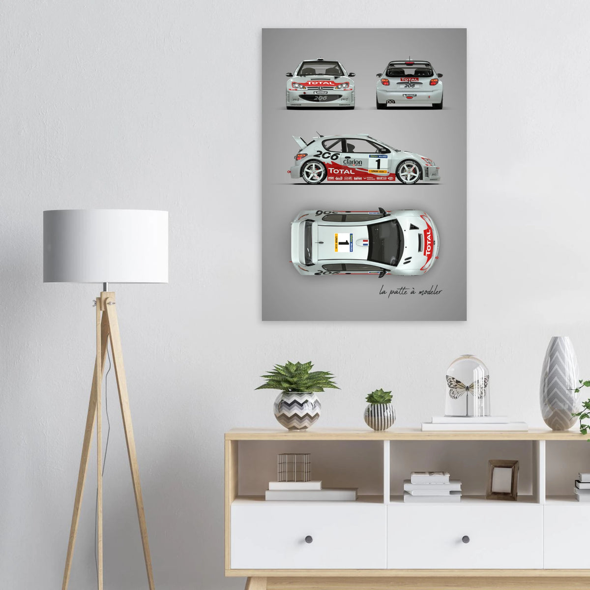 French Rally Car Aluminum Print - Championship Motorsport Art