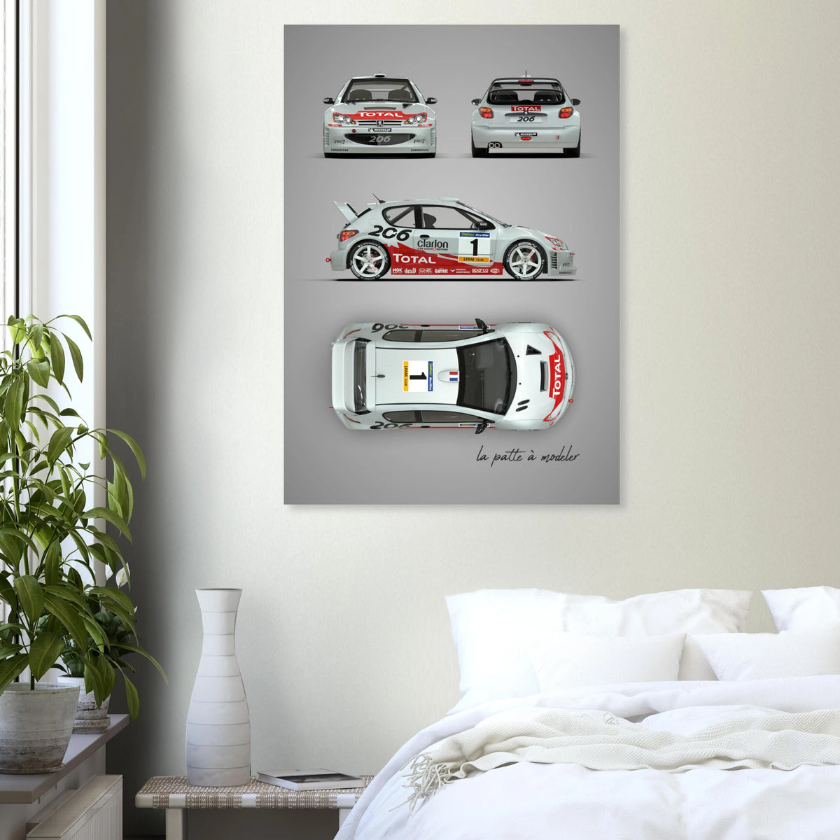 French Rally Car Aluminum Print - Championship Motorsport Art