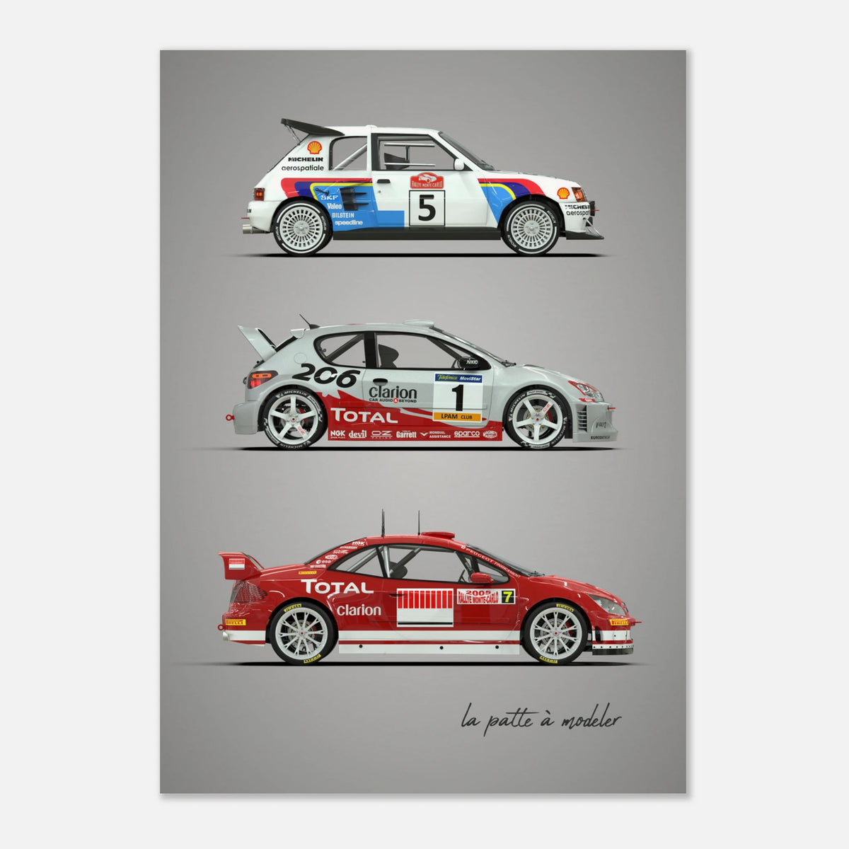 French Family Car Poster - Vintage Automotive Art Print